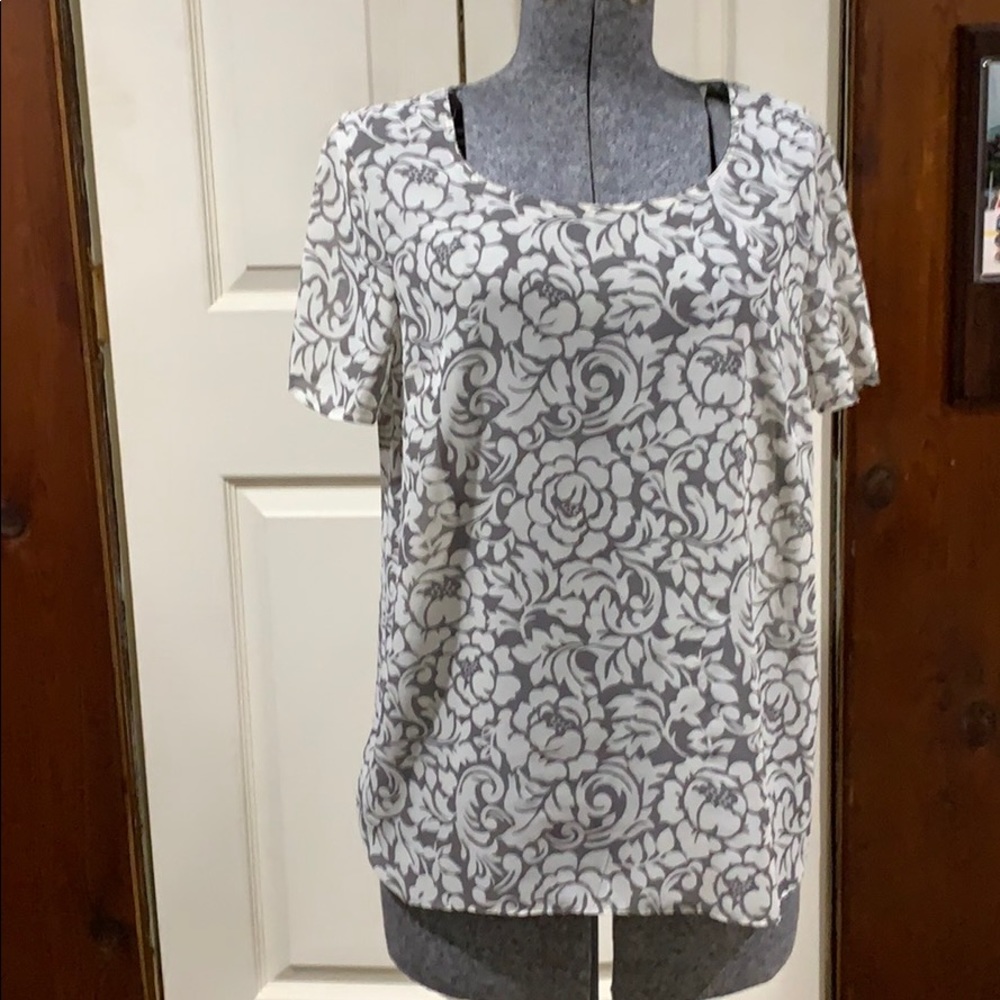 Short sleeve sheer blouse  Ann Taylor Loft